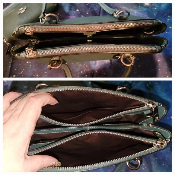 SOLD Coach Handbag & Matching Wallet (green) - Picture 3 of 14